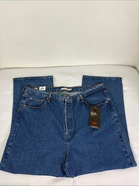 Levi’s Premium New Women’s 22W Super High Rise RibCage Straight Ankle Jean